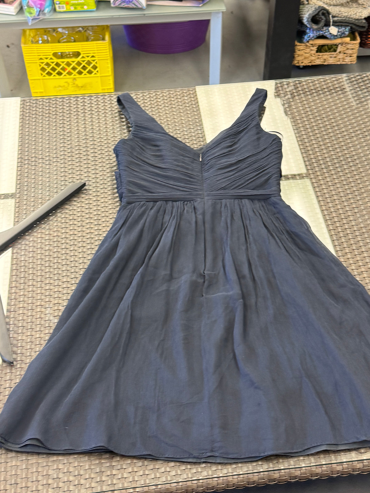 J Crew Navy Dress Size 6 100% Silk
