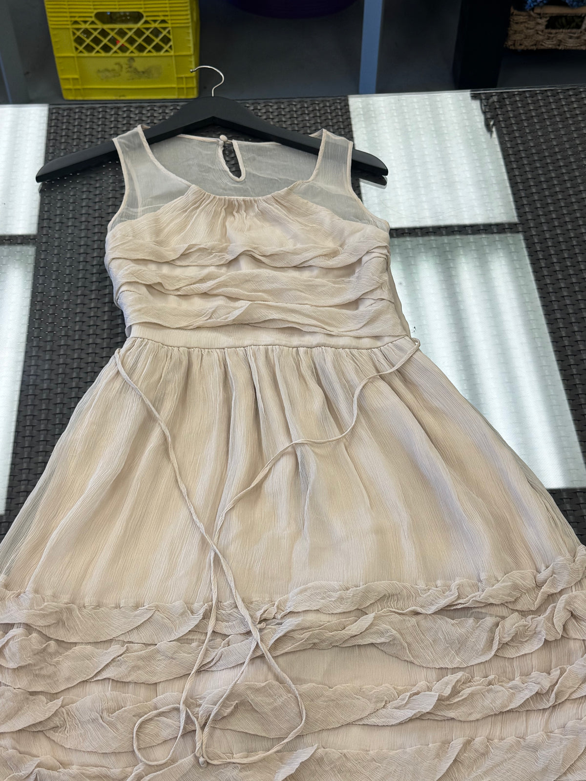 Women's 2 Burlap 100% Silk Dress