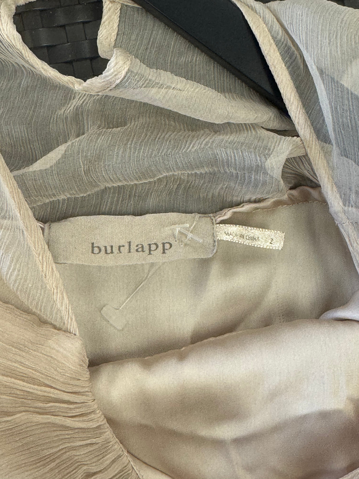Women's 2 Burlap 100% Silk Dress