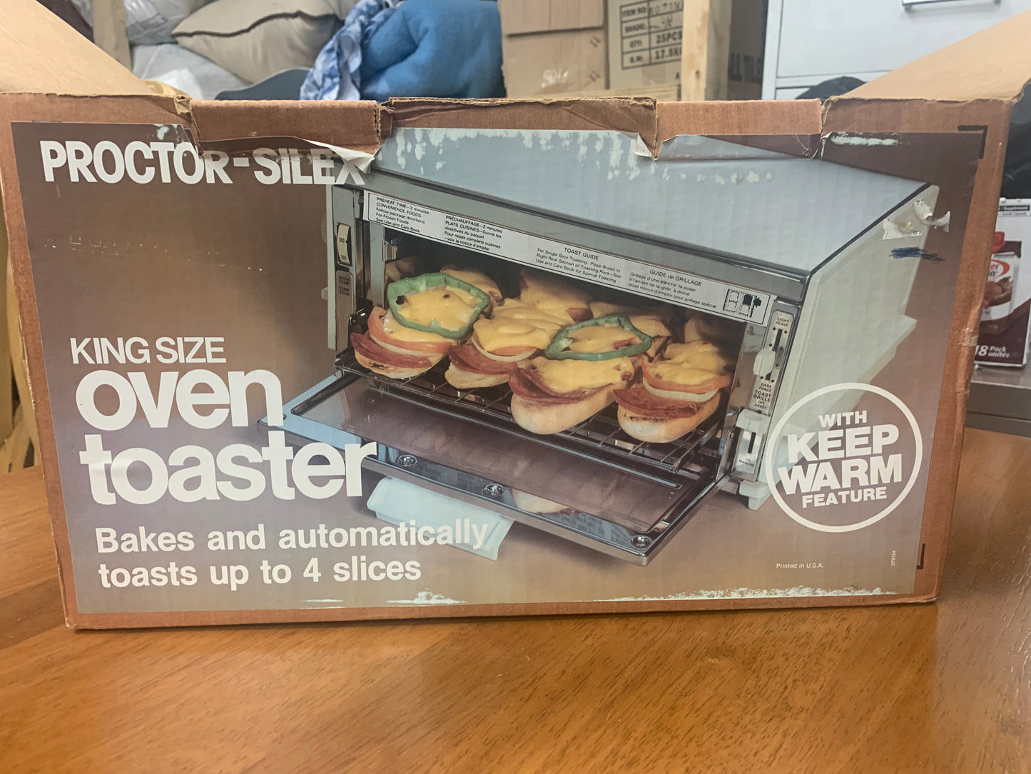 Vintage Proctor-Silex toaster oven in box