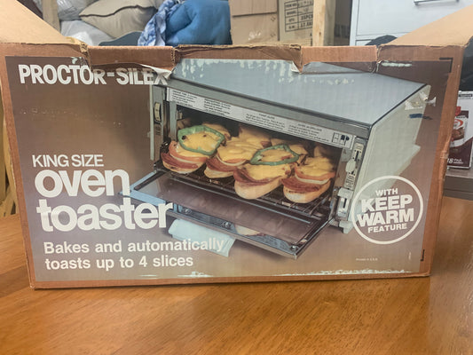 Vintage Proctor-Silex toaster oven in box