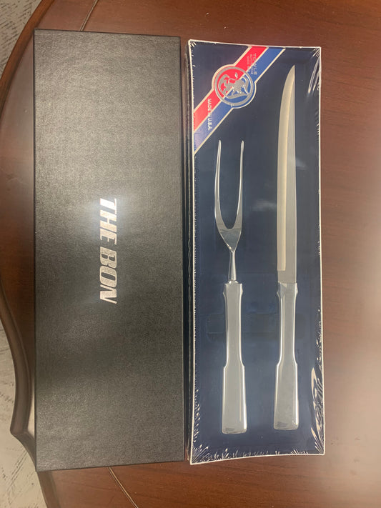 Stainless steel turkey fork and knife