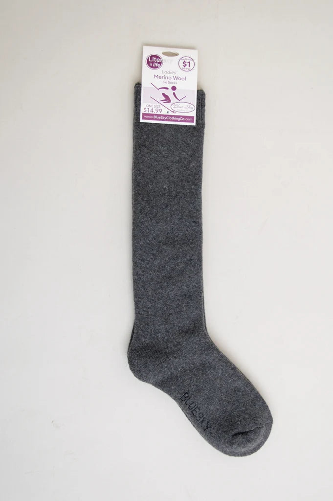 Men's Merino Wool Boot/Ski Socks for Literacy