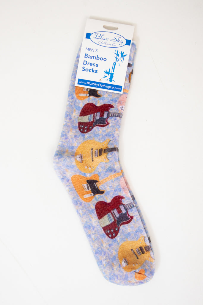 Mens Bamboo Dress Socks, Assorted Prints