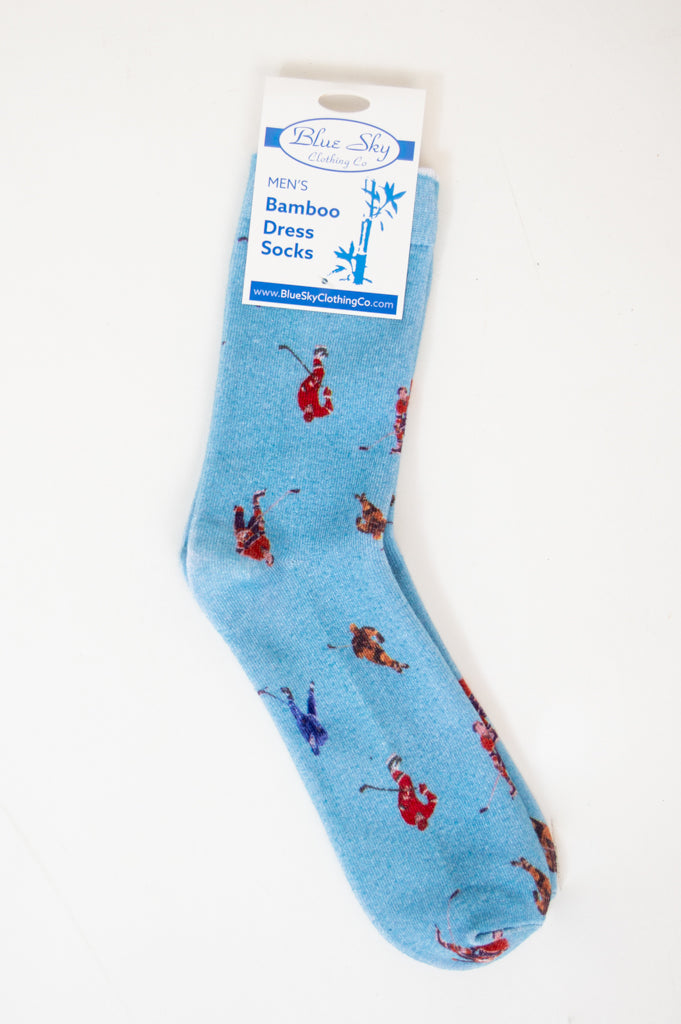 Mens Bamboo Dress Socks, Assorted Prints