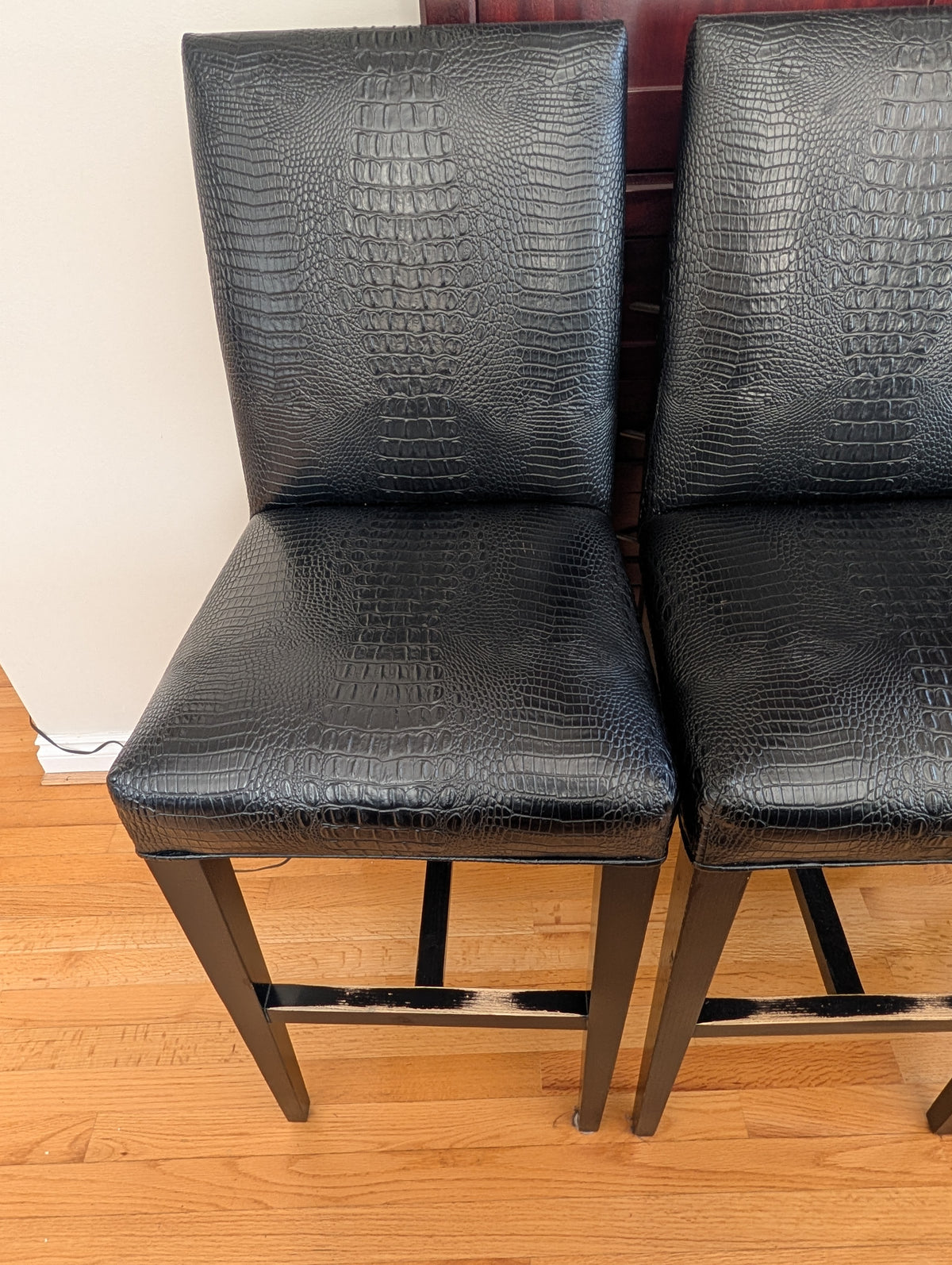 Faux Alligator high chairs