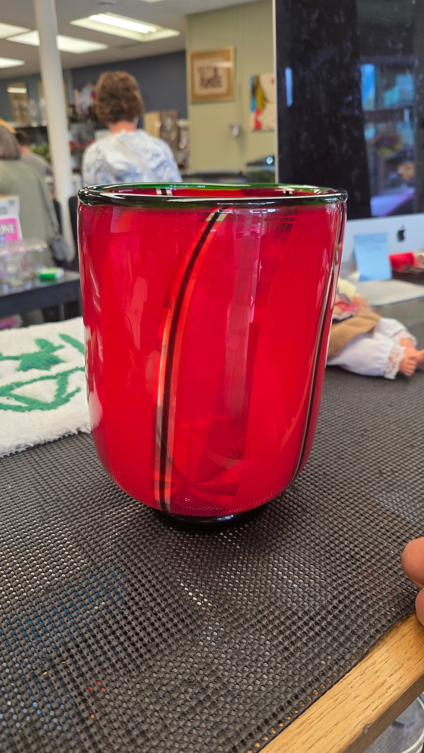 Red Glass Vase