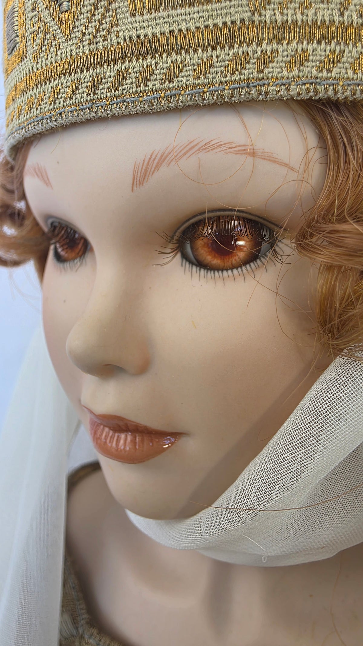 Mundia 25" Porcelain Doll with Stand