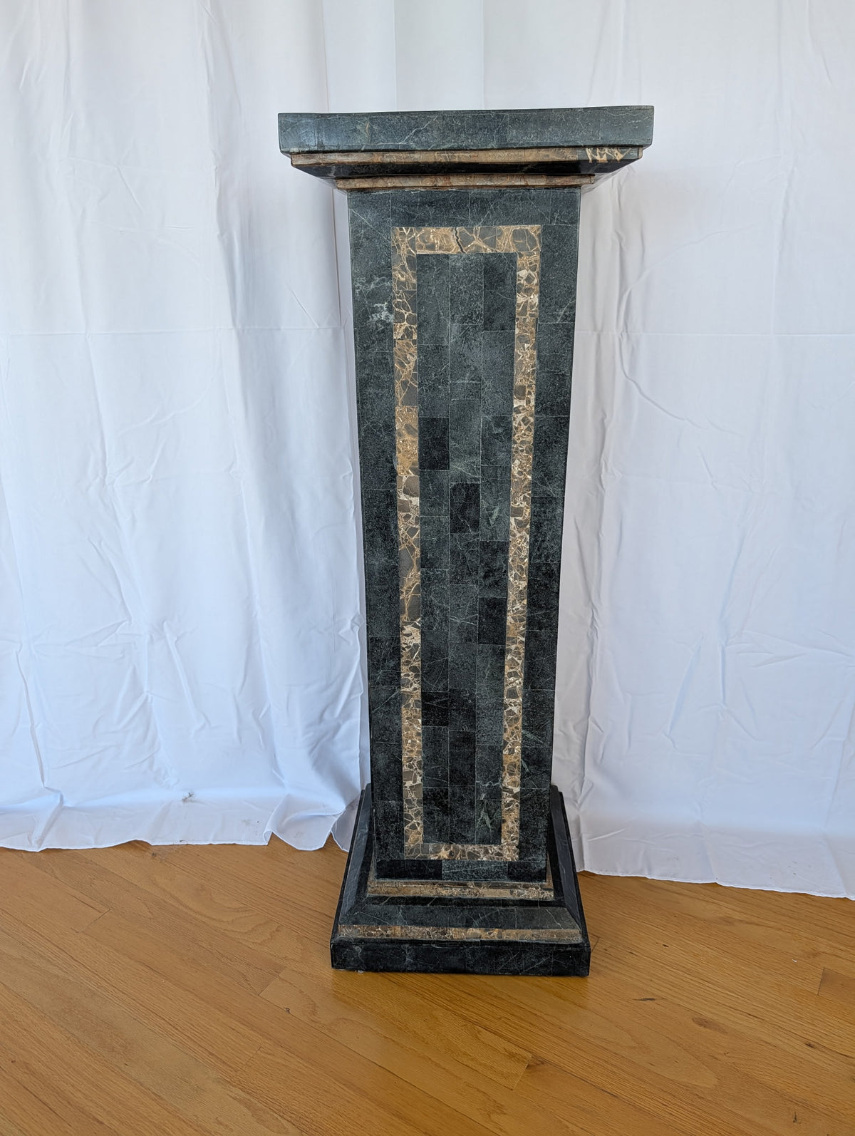 Faux tile pedestal